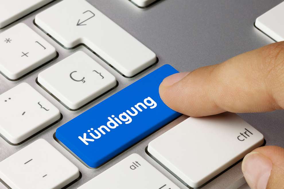 Foto: Taste mit Aufschrift Kündigung